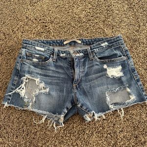 Joes Jeans Size 29 Cut Offs Jean Shorts Ripped Festival Boho